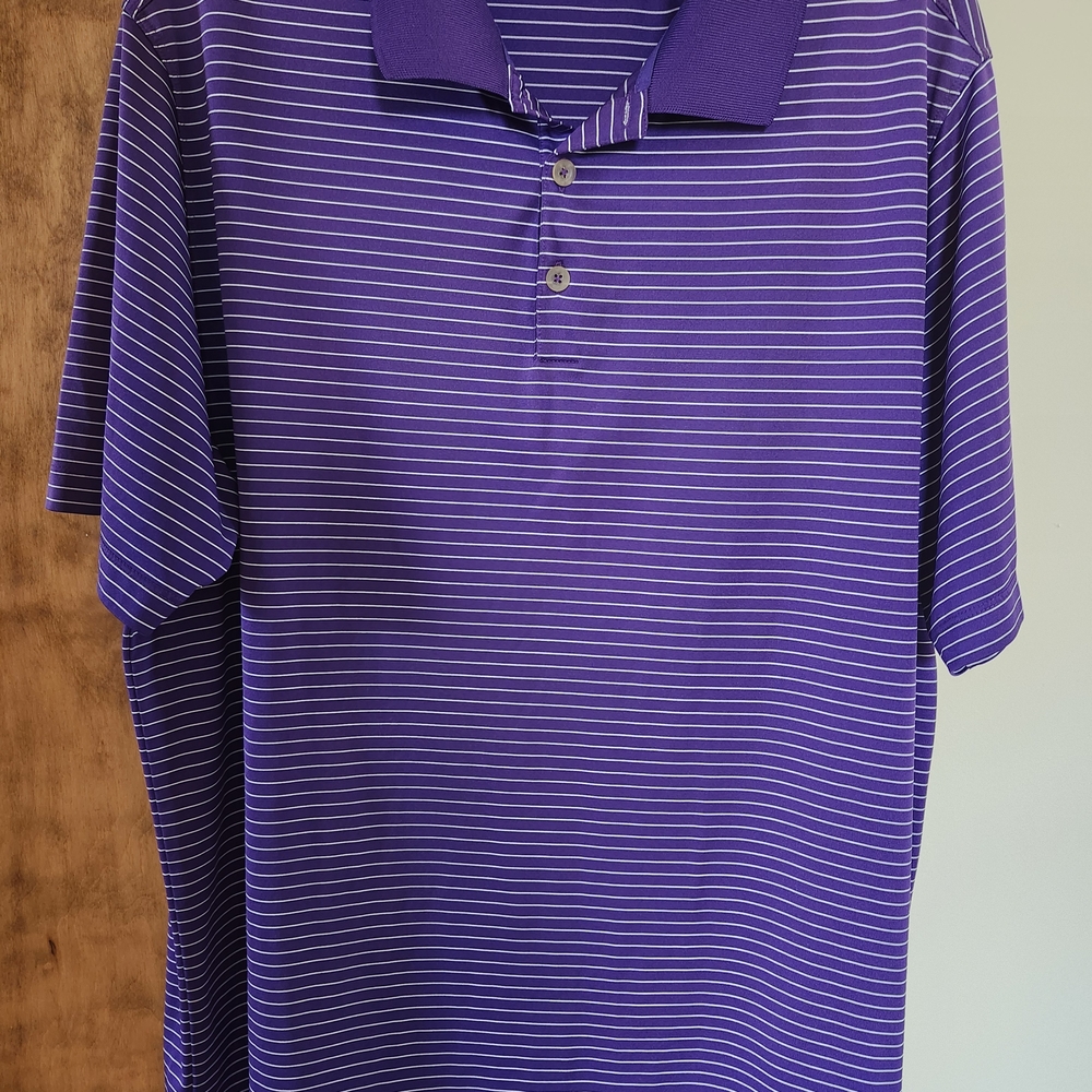 FootJoy Purple Striped Men's Polo Shirt